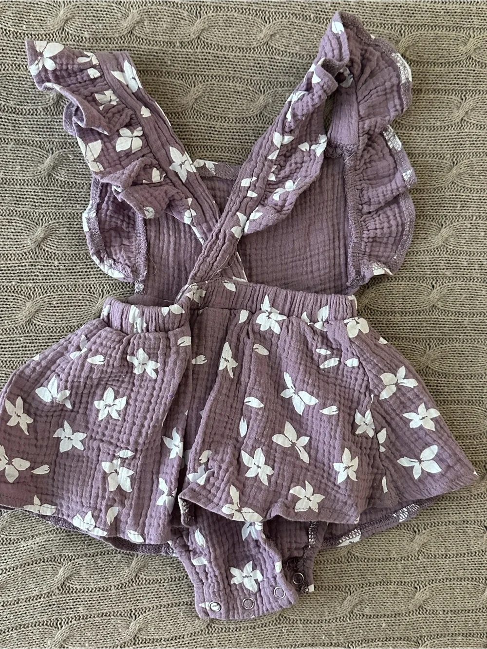 EUC 5pc Baby Girl Romper Bundle, Floral Lace, 24 Months